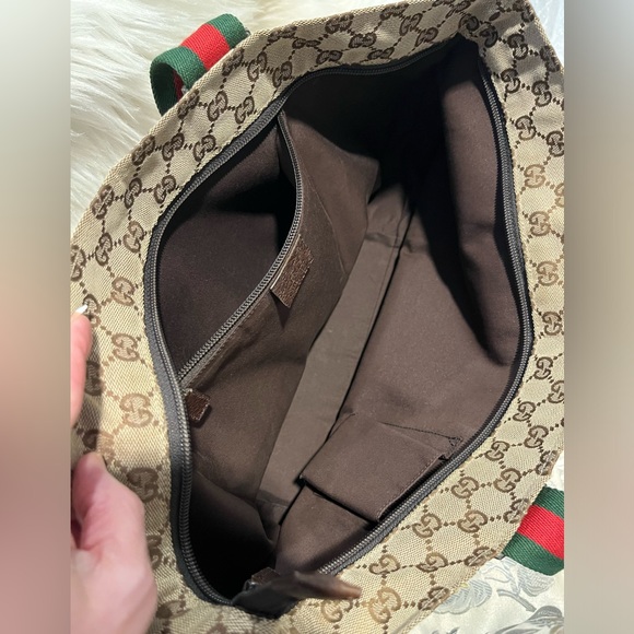 Authenticated Gucci Sylvie Web Hobo Shoulder Bag Tote Handbag Laptop Bag - Picture 11 of 16